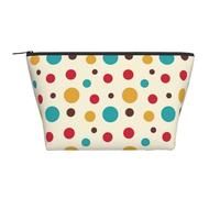 Vintage Polka Dots, Toiletry Pouch Makeup Bag Cosmetic Bag Portable Travel Toiletry Bag