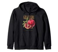 Vintage Pomegranate Sweet Flavor Organic Fruit Botanical Zip Hoodie