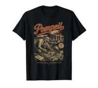 Vintage Pompeii Archaeology 79 AD Mount Vesuvius Italy Value Graphic T-Shirt, Men, Black, L