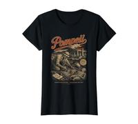 Vintage Pompeii Archaeology 79 AD Mount Vesuvius Italy Value Graphic T-Shirt, Women, Black, L