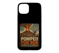 Vintage Pompeii Fun Run Ancient Rome Volcano Eruption Humor Case for iPhone 15 Plus