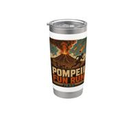 Vintage Pompeii Fun Run Ancient Rome Volcano Eruption Humor Stainless Steel Insulated Tumbler