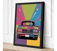 Vintage Pop Art Motors Retro Canvas Wall Art Print 18x12 Inch (46 x 30 cm)