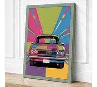 Vintage Pop Art Motors Retro Canvas Wall Art Print 30x20 Inch (76 x 51 cm)