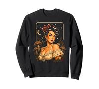 Vintage Pop Art Pinup Girl Mushroom Cottagecore Aesthetic Sweatshirt