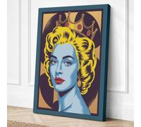 Vintage Pop Portrait Pop Art Canvas Wall Art Print 24x16 Inch (61 x 41 cm)