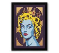Vintage Pop Portrait Pop Art Framed Wall Art Print A2 (59.4×42cm) Black, Wall Decor for Living Room, Bedroom, Office & Home, Ready to Hang, Art Gift