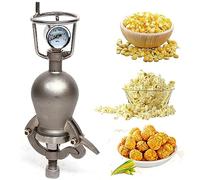 Vintage Popcorn Machine, High Pressure Popcorn Home Small Maker, Mini Stainless Steel Professional Roasting Popper for Family Gatherings Study Party Fun
