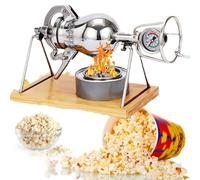 Vintage Popcorn Maker, Mini Retro Popcorn Machine, Stainless Steel Old-Fashioned Popcorn Popper, 268ml Capacity for Home Use