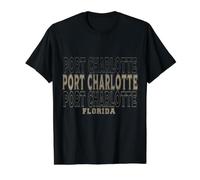Vintage Port Charlotte Florida Value Graphic T-Shirt, Men, Black, M
