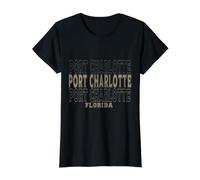 Vintage Port Charlotte Florida Value Graphic T-Shirt, Women, Black, S