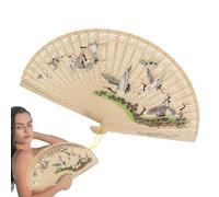 Vintage Portable Fan, Vintage Oriental Fan | Japanese Vintage Portable Folding Fan, Table Ornament Ornament Hot Days Coolest Women Girls Dancs Dancs for Wedding, Gathering