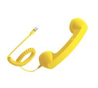 Vintage Portable Phone Handset - Receiver 1.5 Inch | ABS Type C - Retro Wired Phone Handset for Laptop, Smartphone Calls, Video Conferencing, Work from Home, UT