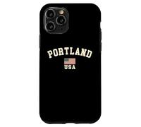 Vintage Portland USA American Flag Oregon Souvenir Retro Case for iPhone 11 Pro