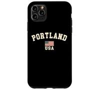 Vintage Portland USA American Flag Oregon Souvenir Retro Case for iPhone 11 Pro Max