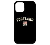 Vintage Portland USA American Flag Oregon Souvenir Retro Case for iPhone 12/12 Pro