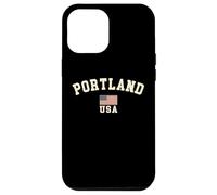 Vintage Portland USA American Flag Oregon Souvenir Retro Case for iPhone 12 Pro Max