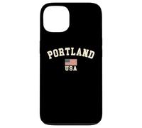 Vintage Portland USA American Flag Oregon Souvenir Retro Case for iPhone 13