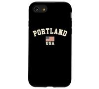 Vintage Portland USA American Flag Oregon Souvenir Retro Case for iPhone SE (2020) / 7 / 8