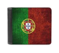 Vintage Portuguese Flag Slim Bifold Wallet Minimalist Wallets Pouch with Card Slots for Men Women