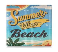 Vintage Poster Beach Summer Vibes Leather Toursuit car registration and insurance card holder Wallet Accessories Case for Driver Auto Owners Trailer Motorcycle Boat, Vintage poster Beach summer vibes,