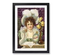 Vintage Poster Coca Cola 1900 Framed Print | A2 Black Framed Wall Art | Ready to Hang | Classic Nature Picture | Living Room Bedroom Lounge Office