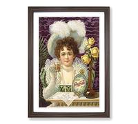 Vintage Poster Coca Cola 1900 Framed Print | A2 Walnut Framed Wall Art | Ready to Hang | Classic Nature Picture | Living Room Bedroom Lounge Office