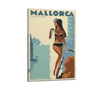 Vintage Poster Mallorca Artistic Wall Mural Modern Hanging Decor Poster24x36inch(60x90cm)