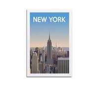 Vintage Poster New York, Empire State Building And Skyline.jpg Poster Modern Wall Art Canvas Aesthetic Decoration Painting 24x36inch(60x90cm) Unframe-style