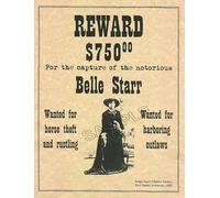 Vintage Poster Reward Wanted Belle Starr Retro Photo Wall Art Picture Poster A4