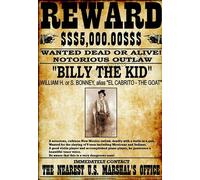 Vintage Poster Watned Dead Or Alive Billy The Kid Photo Wall Art Picture Poster A4