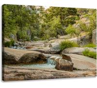 Vintage Posters Art Decor Quebrantaherraduras Stream La Pedriza Guadarrama National Park Madrid Canvas Painting Prints For Home Dining Room Living Room Wall Decor Artwork Gifts Unframed 12x16Inch