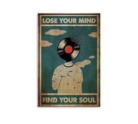 Vintage Posters DJ Lose Your Mind Find Your Soul Canvas Poster Wall Art Decor Living Room Bedroom Decoration Posters 08x12inch(20x30cm) Unframe-style