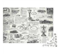 Vintage Posters-retro Collage Style Year in Pictures 1000 Piece with High Definition Print Jigsaw Puzzles As An Ultra Difficult Puzzle for Travel Jigsaw Puzzle 70x50cm/1000pcs