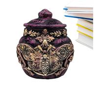 Vintage Potion Bottle - Resin Refillable Decorative Container With Moon Butterfly Flower Design, Elegant Desktop Ornament, Artistic Display Accent Collectible | Fantasy Style Gift For Women Room Decor