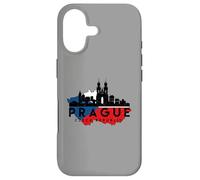 Vintage Prague Cityscape Skyline Czech Republic Map Case for iPhone 17