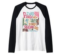 Vintage Praise Him In Every Season Boho Floral Drawn Raglan Baseball Tee