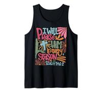 Vintage Praise Him In Every Season Boho Floral Drawn Tank Top