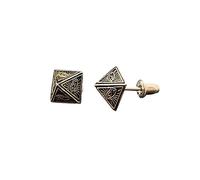 Vintage Praying Hands God's Eye Stud Earrings Evil Eye Protect Luck Earrings for Women and Men Jewerly, Copper, No Gemstone