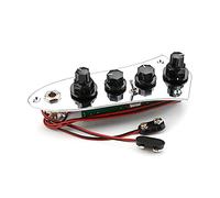 Vintage Pre Full Loaded Guitar Bass Control Plate Wiring Harness Switch Knob Kits For Jazzes Bass Replacement Part Prewired Control Plate For Jazzes Bass Bass Wiring Harness Fully Loaded Control