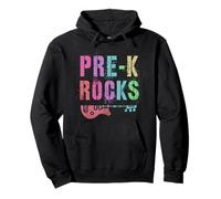Vintage PRE-K ROCKS Teacher Rockstars I Teach ABCD Preschool Pullover Hoodie