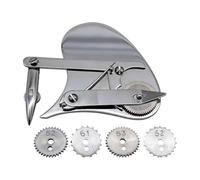 Vintage Precision Dotting Pen Set, The Blueprint Drafting Tool, New Upgrade Mechanical Gear Train Ruling Pen with 4 Interchangeable Dotting Wheels,Technical Drawing for Architects&Designers (Silver)