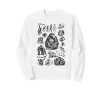 Vintage Primate Evolution Monkeys Apes Biology Sweatshirt