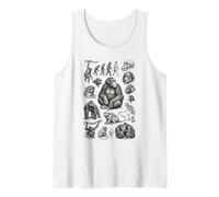 Vintage Primate Evolution Monkeys Apes Biology Tank Top