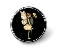 Vintage Primrose Fairy Round Badge Pin Printed Brooch Pins | Funny Button Badges Decorative Clothing Accessory Gifts for Backpack Hat
