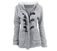 Vintage Printed Parka Outerwear with Fur Hood Plus Size Loose Fit Overcoat Horn Toggles Womens Coats Wool Blend Long Coats Ladies Duffle Trench Coat Lightweight Windbreaker Jackets