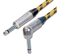 Vintage PRO Electric Guitar Lead. 1/4 inch Mono Neutrik Jacks 2m, 3m, 5m Cable