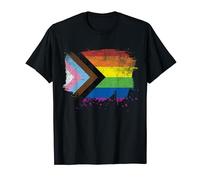 Vintage Progress Pride Subtle LGBT Progress Rainbow Flag T-Shirt