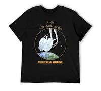 Vintage Progressive Rock T-Shirt, 70s Music Inspired Graphic Tee, Soft Cotton Retro Band Shirt, Classic Album Art Style Top Black-Style L