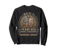 Vintage Proud 45th Birthday Built 45 Years Ago USA Flag Sweatshirt